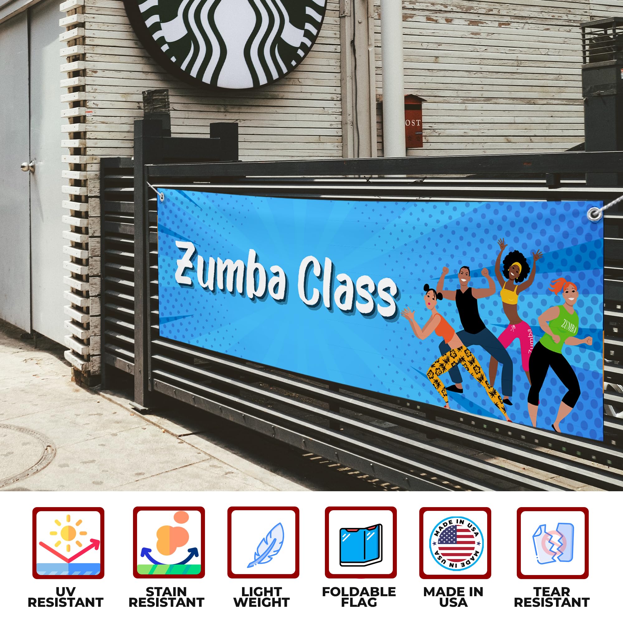 ZUMBA CLASS LARGE BANNER
