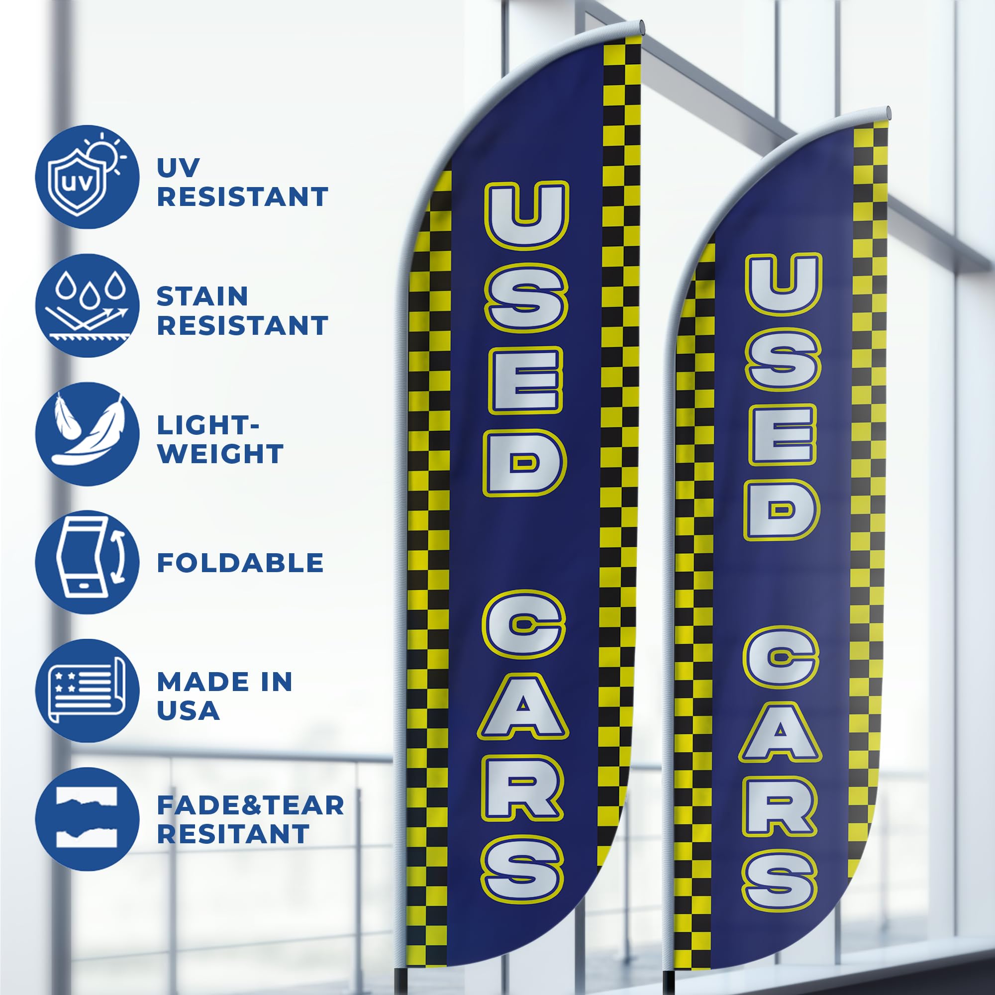 USED CARS FEATHER FLAG