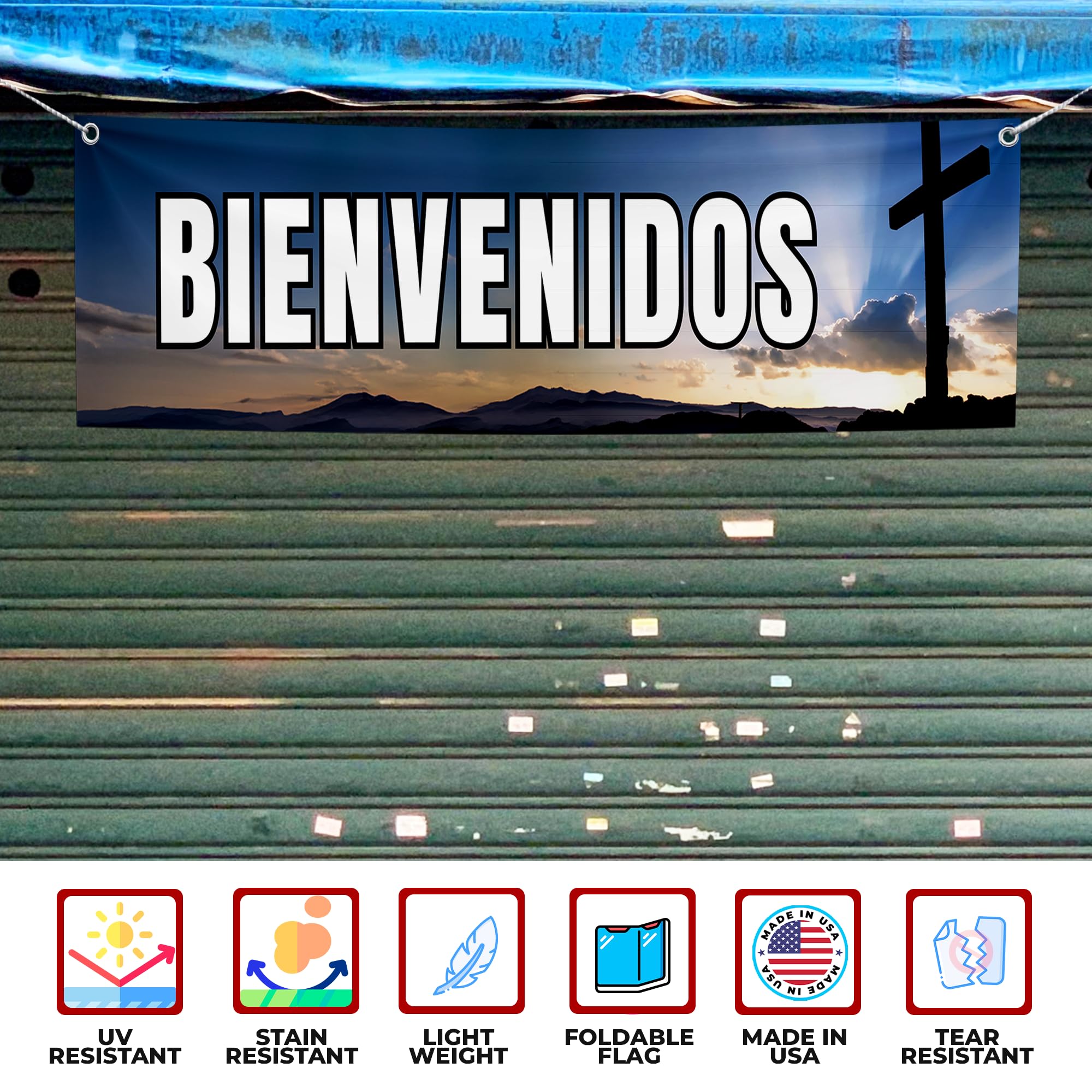 BIENVENIDOS CHURCH LARGE BANNER