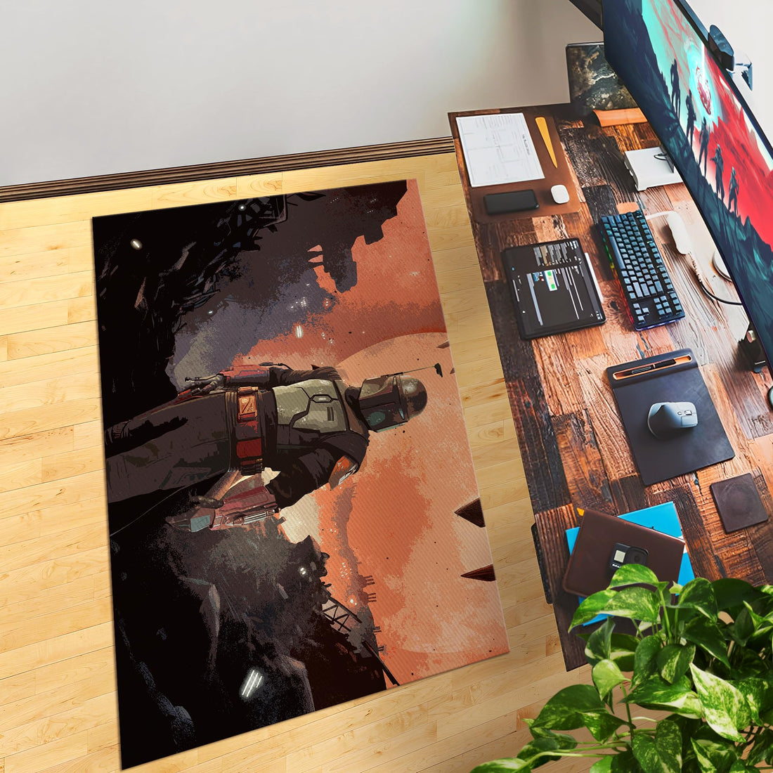 Star-Wars Bobba Fett Customized Rug (62x40inch)