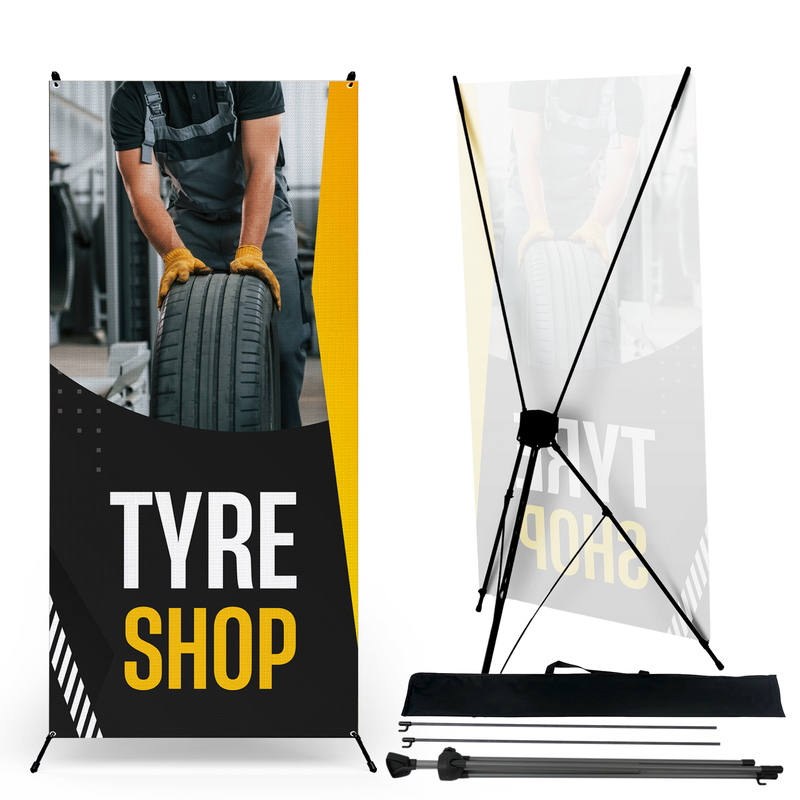 TYRE SHOP X-BANNER