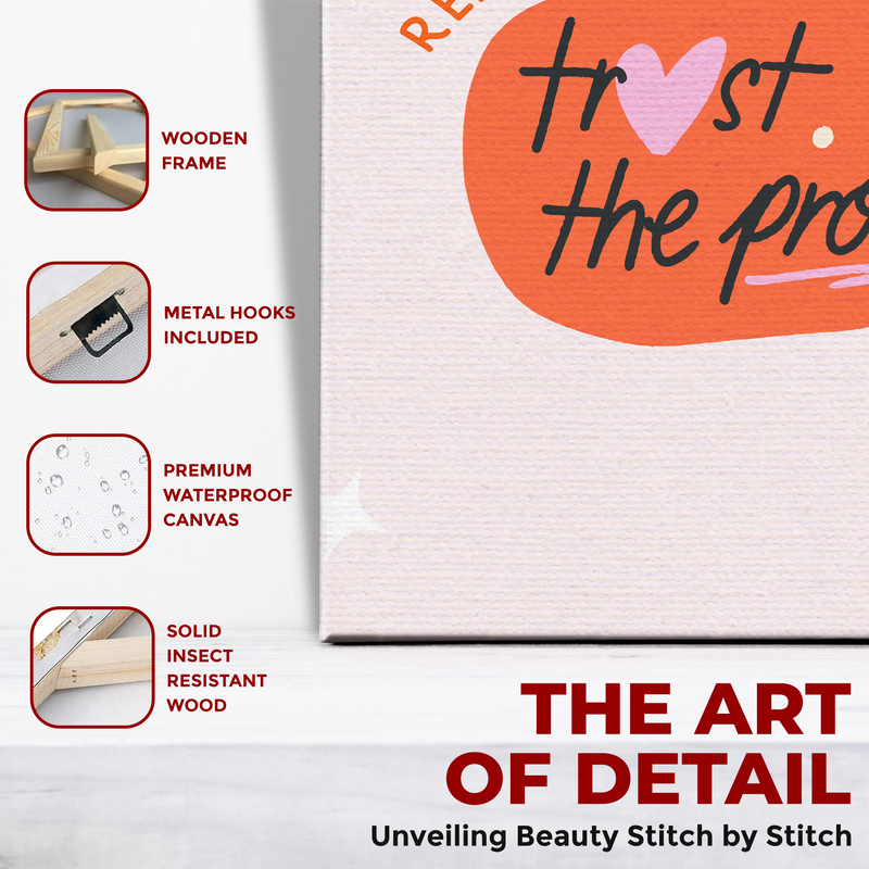 TRUST THE PROCESS DECOR CANVAS