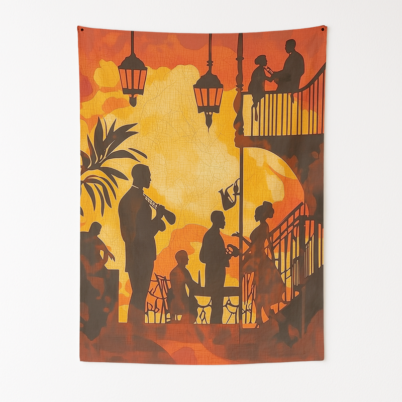 HARLEM RENAISSANCE NIGHT WALL TAPESTRY