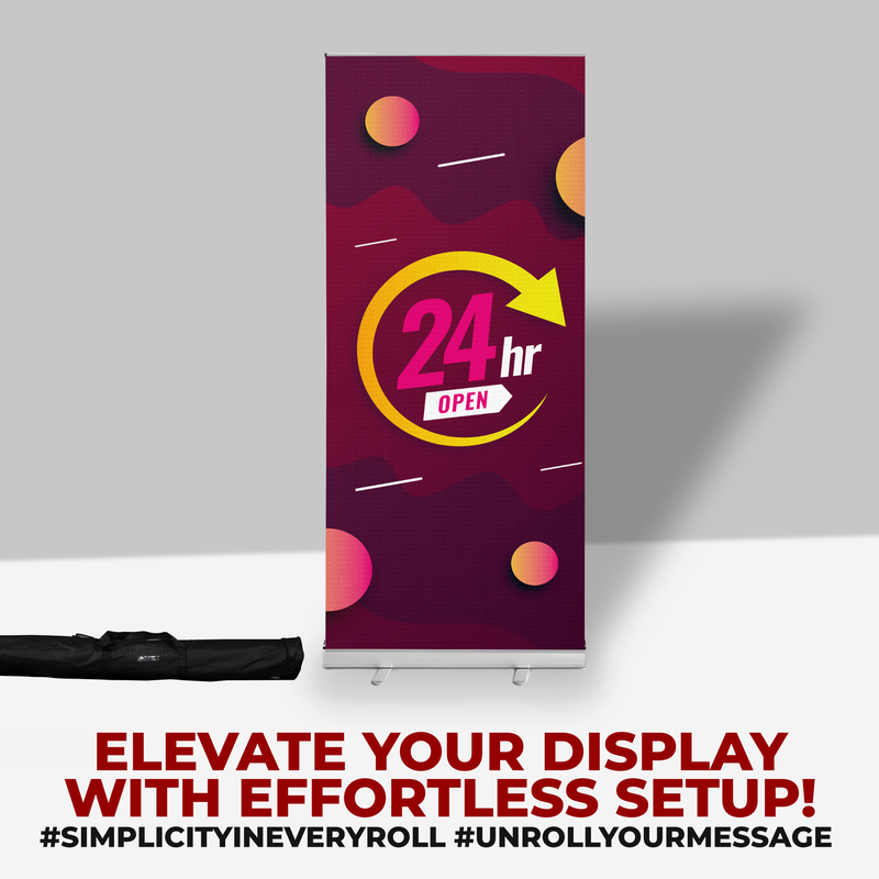 24 HR OPEN BANNER RETRACTABLE