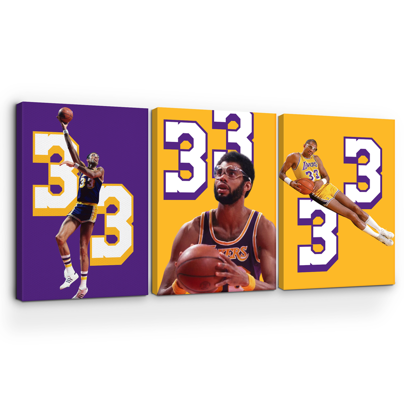 JABBAR/ LAKERS WALL CANVAS