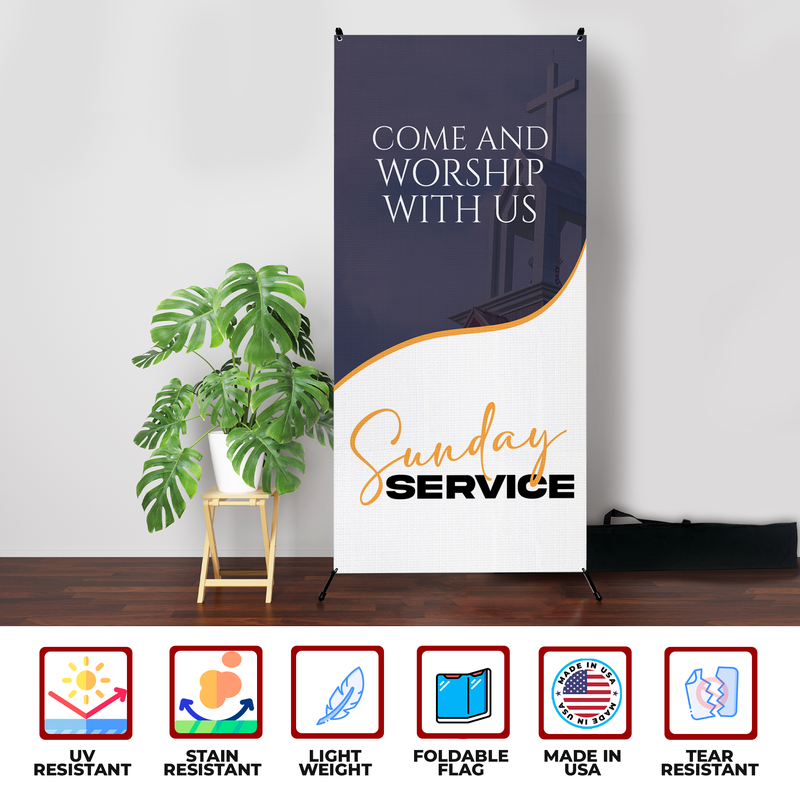 WORSHIP SUNDAY SERVICE X-BANNER
