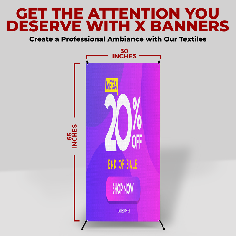20% OFF X-BANNER