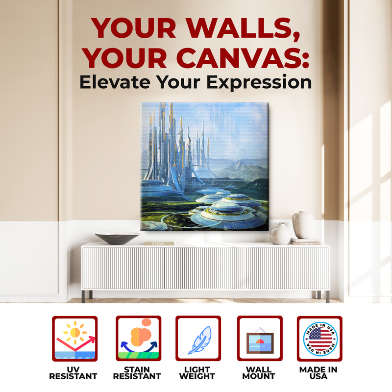 VINTAGE LIFE IN SPACE WALL CANVAS DECOR