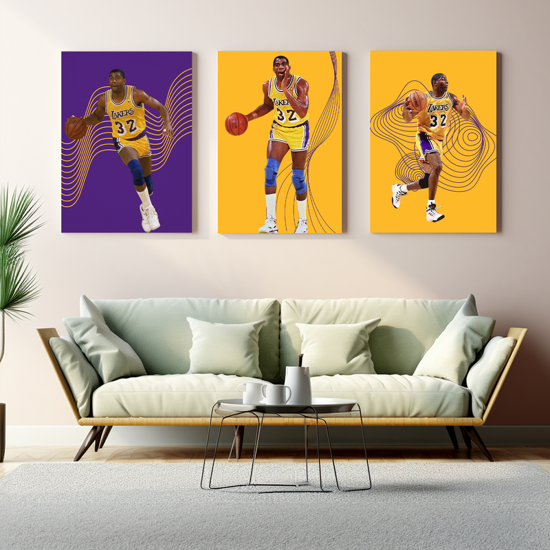 JOHNSON/ LAKERS WALL CANVAS