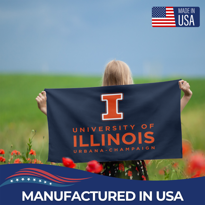 ILLINOIS URBANA-CHAMPAIGN UNIVERSITY FLAG