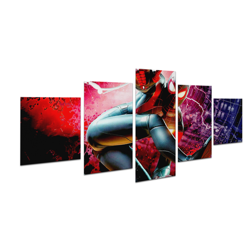 BLACK SPIDER-MAN MORALES WALL CANVAS