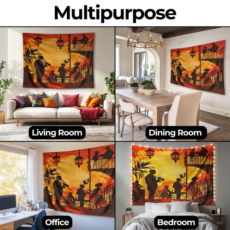 HARLEM RENAISSANCE NIGHT WALL TAPESTRY