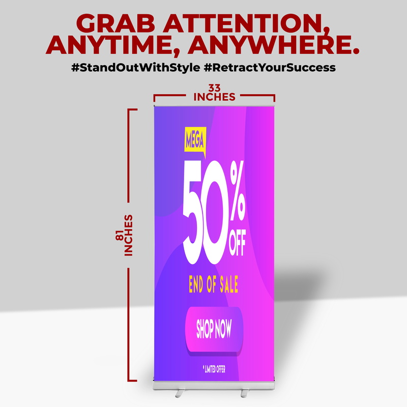 50%OFF SALE BANNER RETRACTABLE