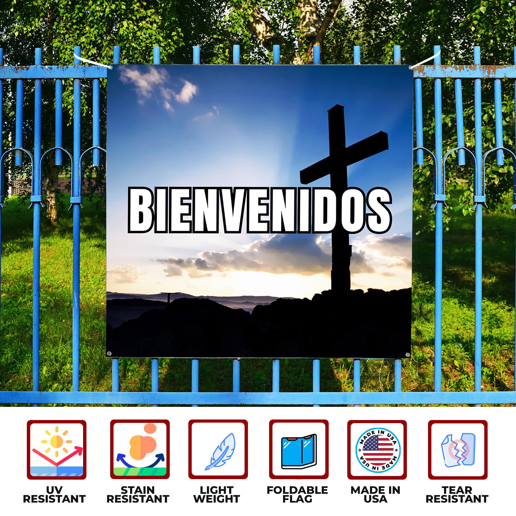 BIENVENIDOS CHURCH LARGE BANNER