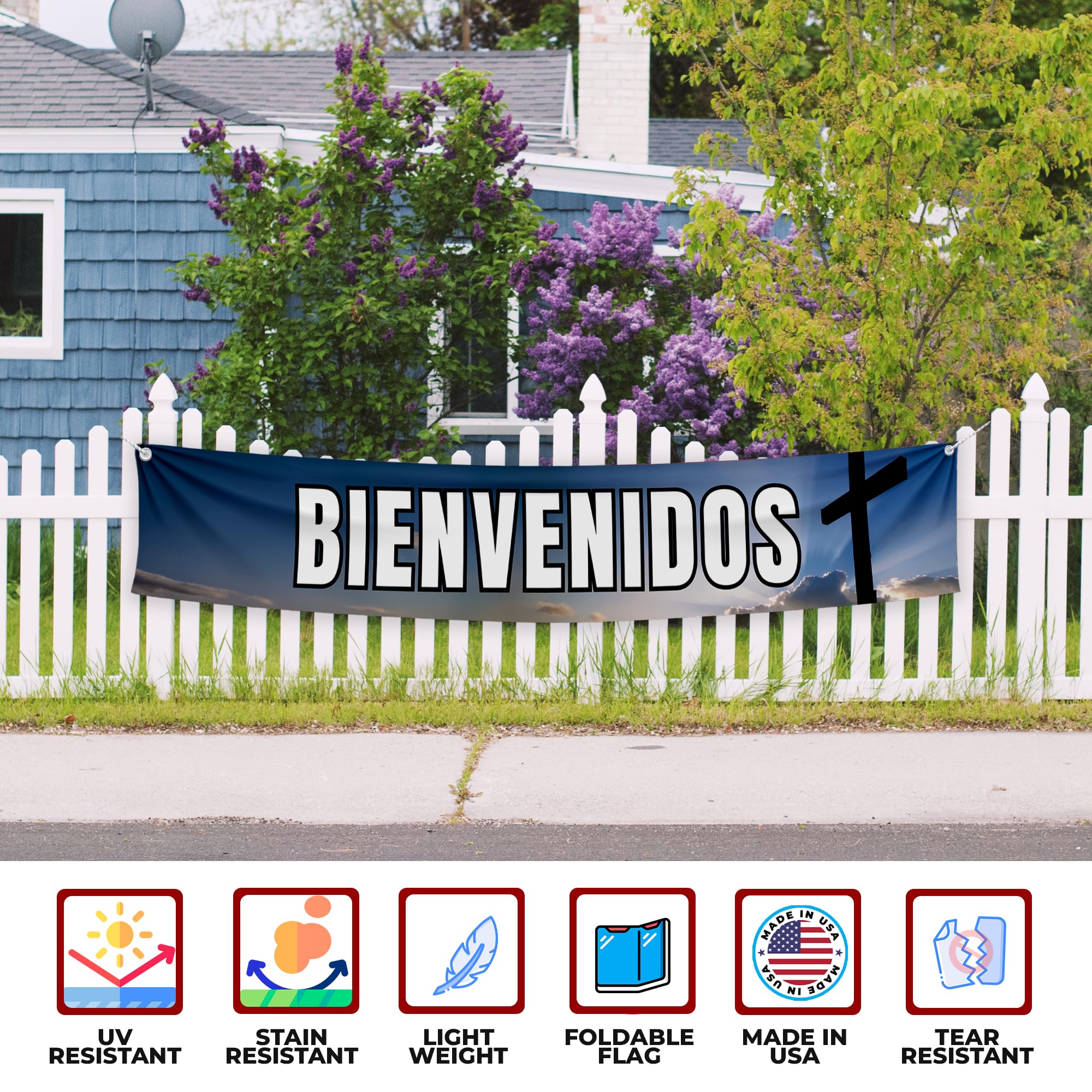 BIENVENIDOS CHURCH LARGE BANNER