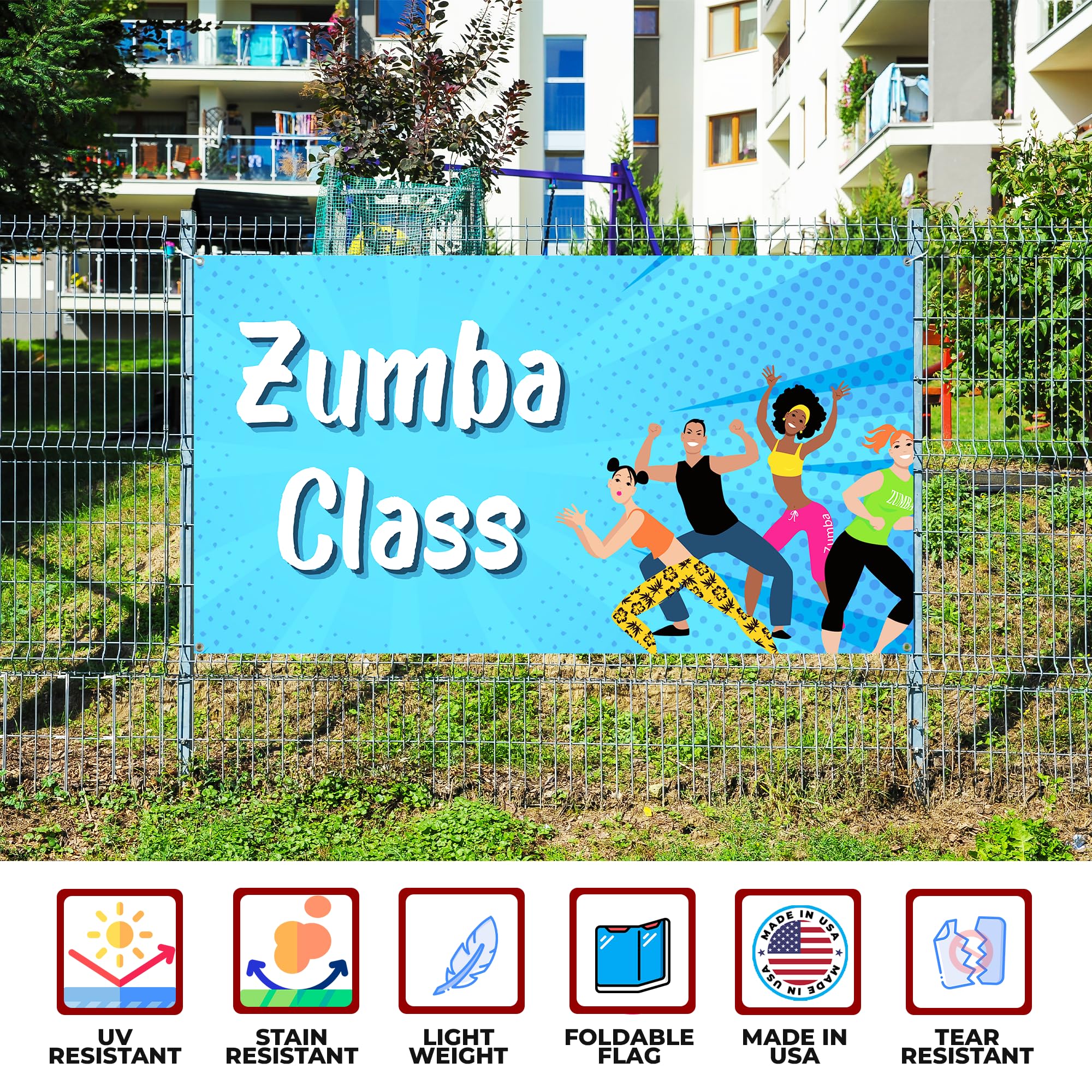 ZUMBA CLASS LARGE BANNER