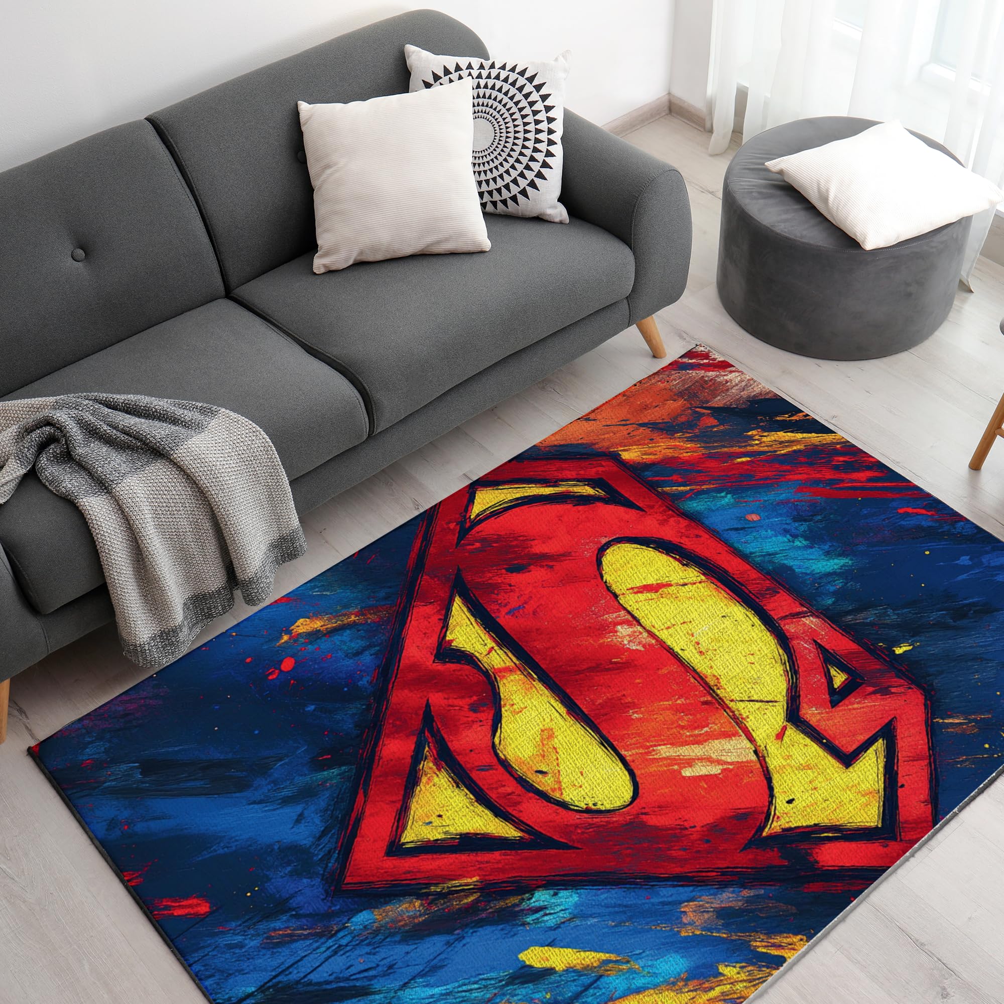 Superman Logo Customized Rug (62x40inch)