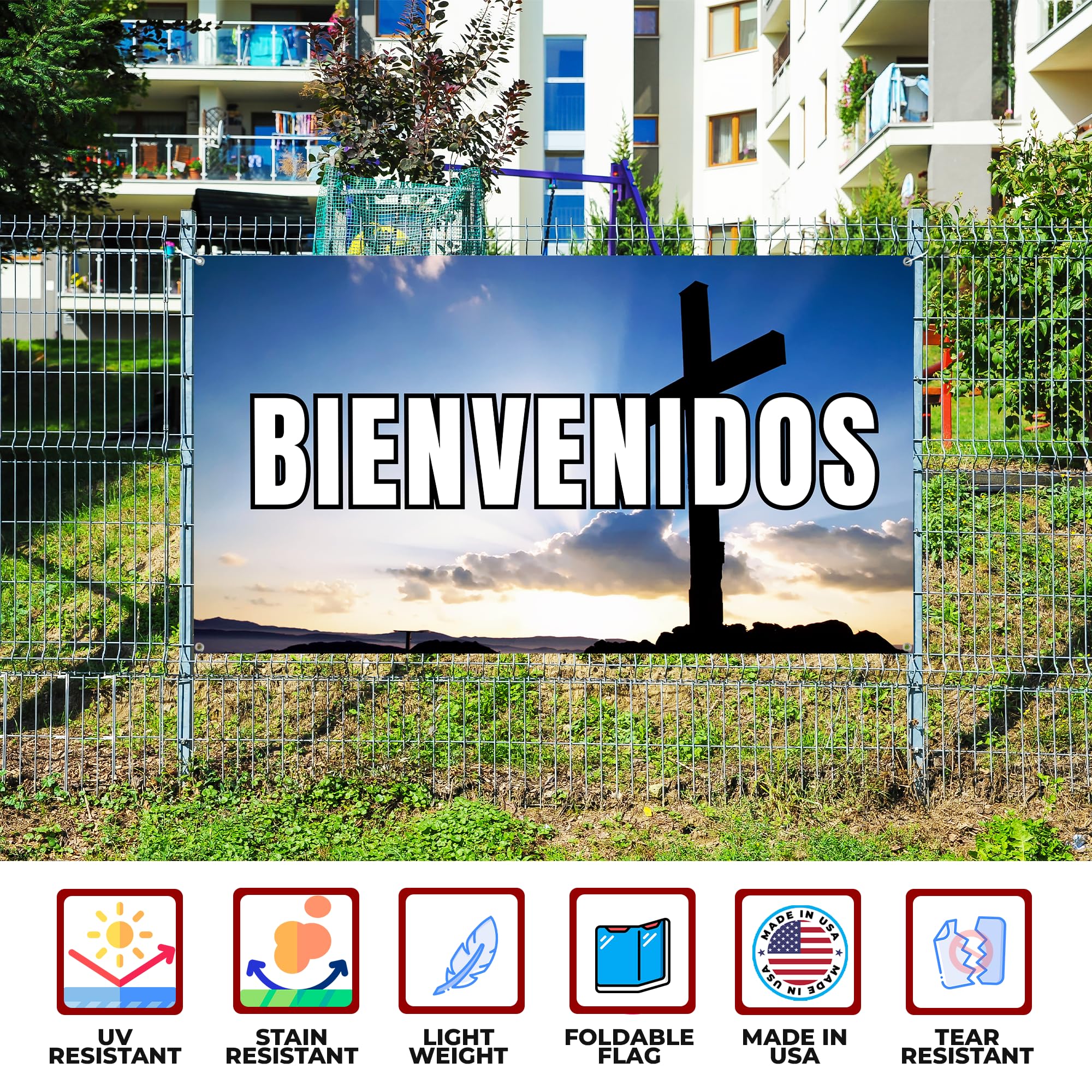 BIENVENIDOS CHURCH LARGE BANNER