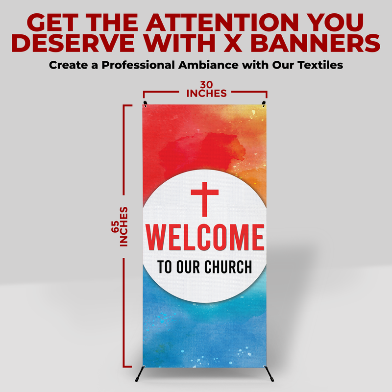 WELCOME TO OUR CHURCH X-BANNER