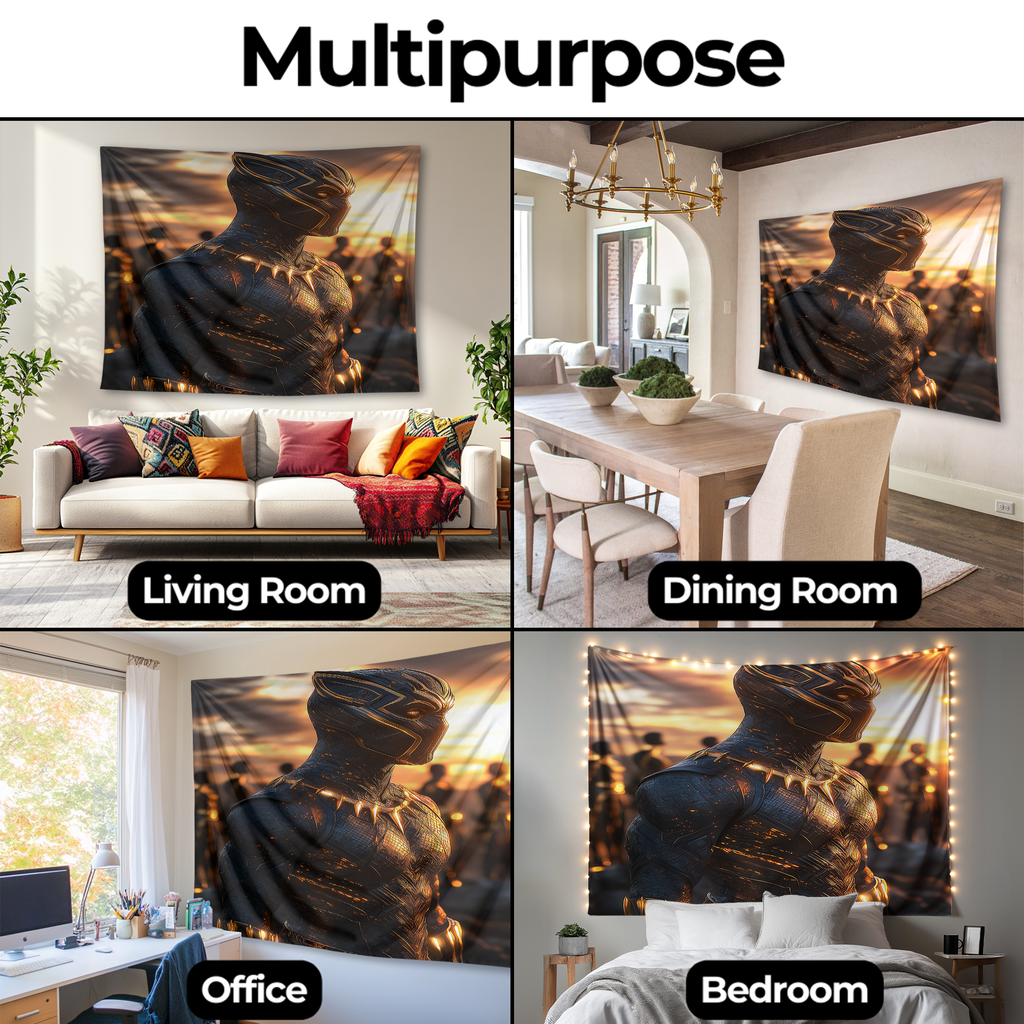 WAKANDA FOREVER: VIBRANIUM RISE WALL TAPESTRY