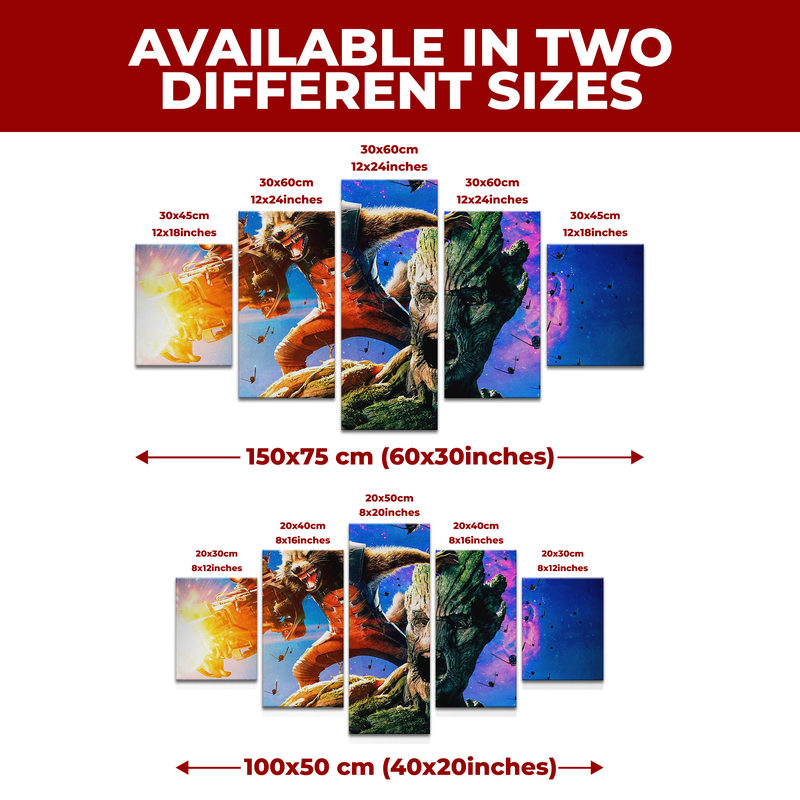 GROOT & ROCKET WALL CANVAS