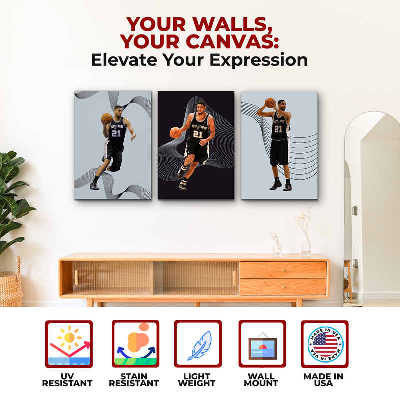 DUNCAN/ SPURS WALL CANVAS