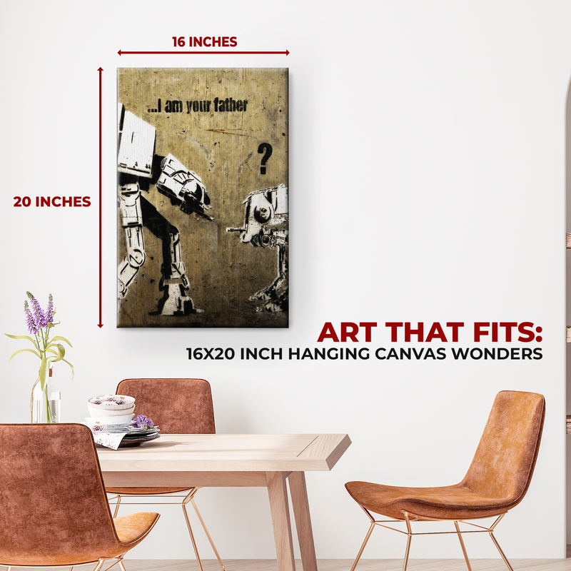 FUNNY ROBOTS STREET ART WALL CANVAS DECOR