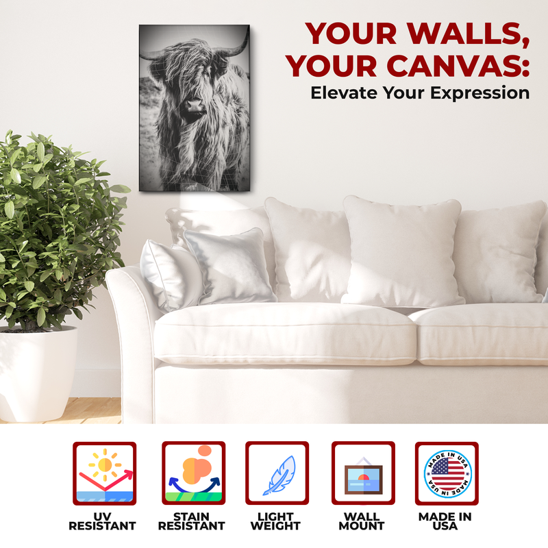 HIGHLAND COW CANVAS DECOR