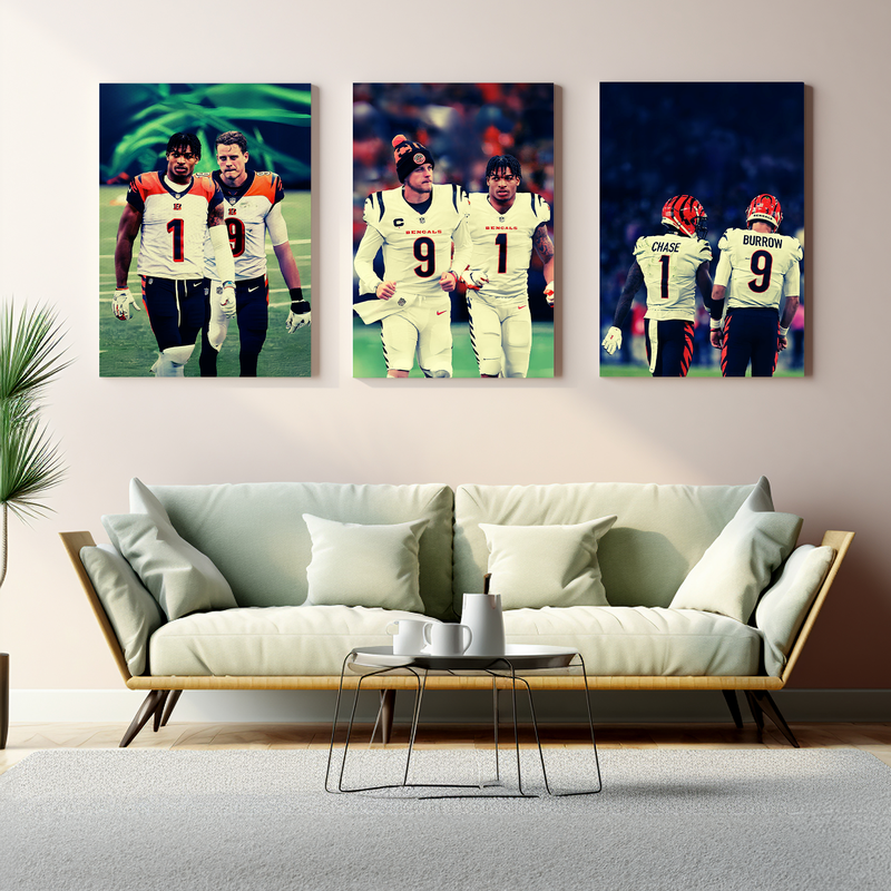 JA'MARR CHASE & JOE BURROW WALL CANVAS