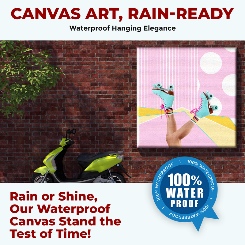 RETRO ROLLER SKATING DECOR CANVAS