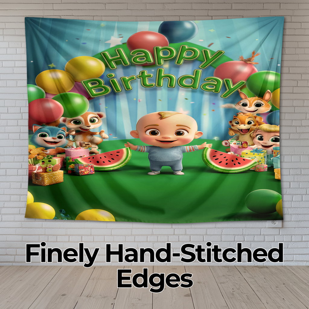 COCOMELON BIRTHDAY WALL TAPESTRY