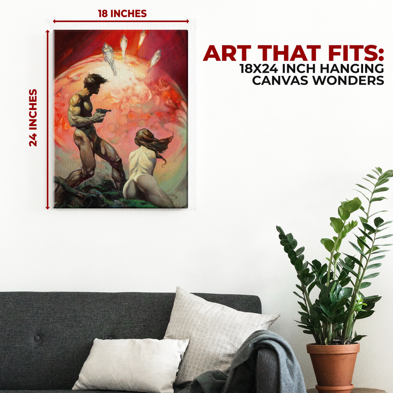FRANK FRAZETTA RED PLANET MARS WALL CANVAS DECOR