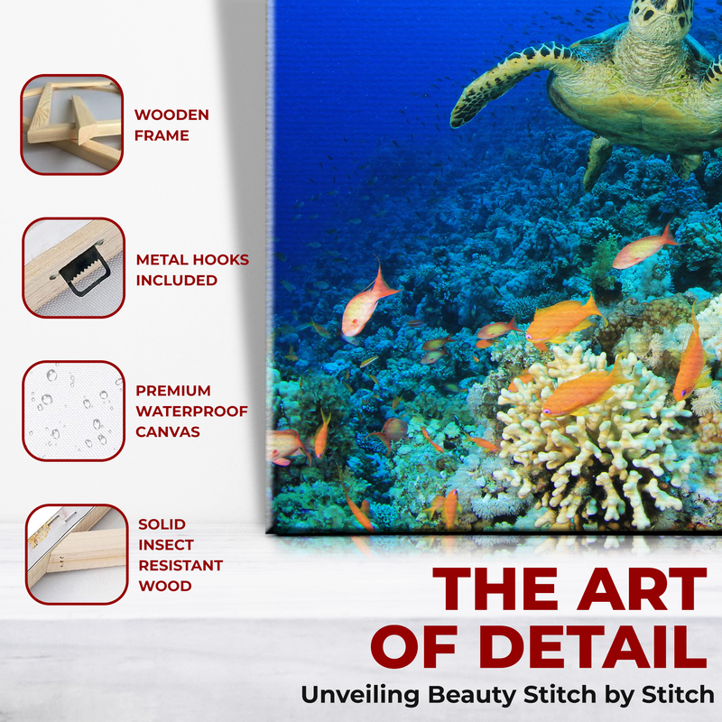 CORAL REEF WALL CANVAS DECOR