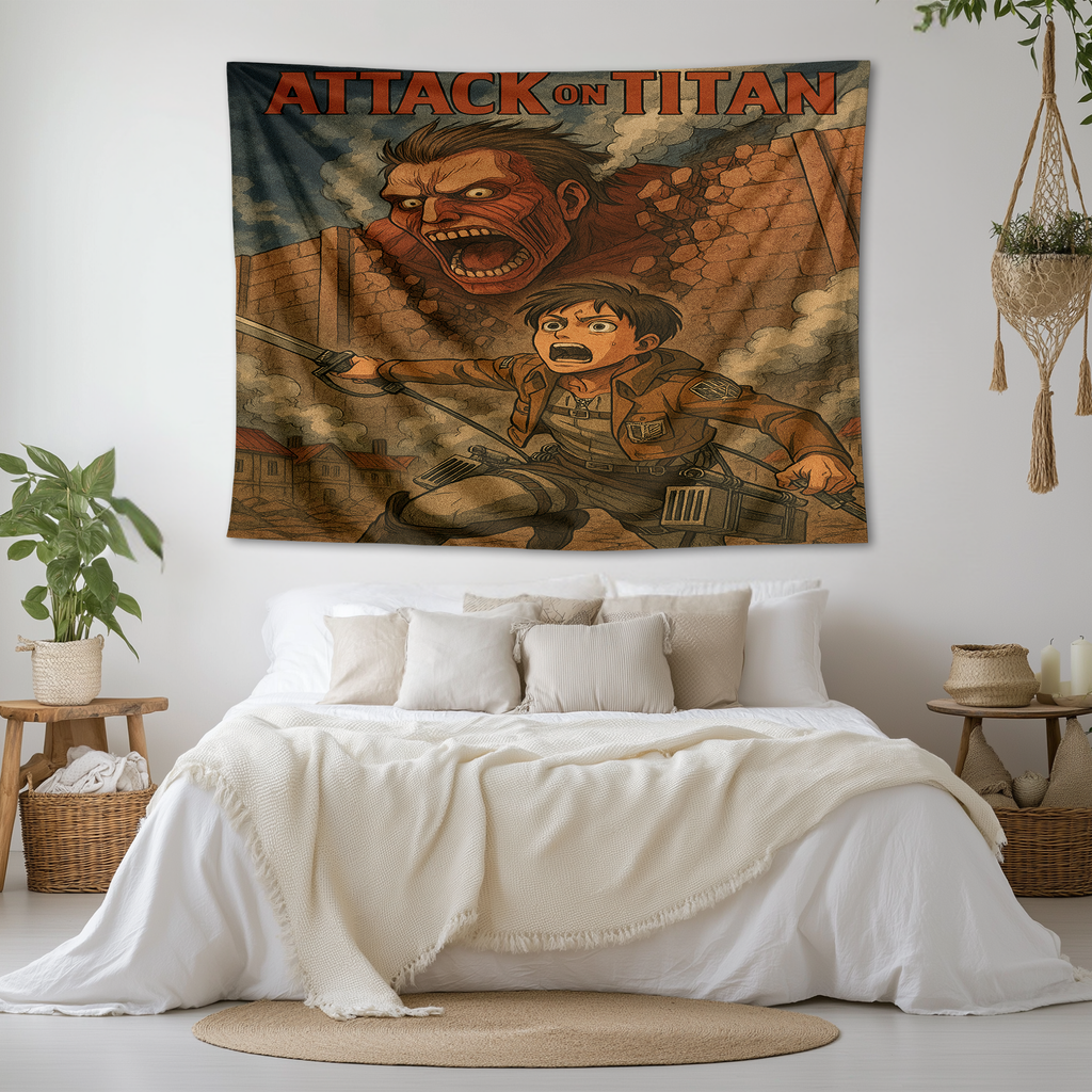 ATTACK ON TITAN: WALL BREACH WALL TAPESTRY