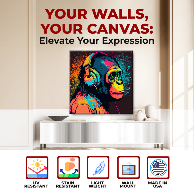 MODERN MONKEY DECOR CANVAS