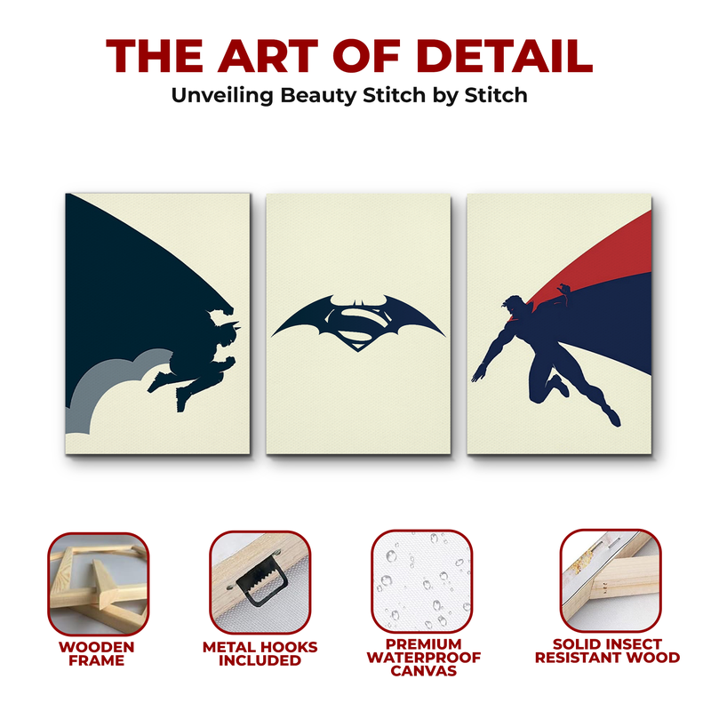 BATMAN & SUPERMAN WALL CANVAS