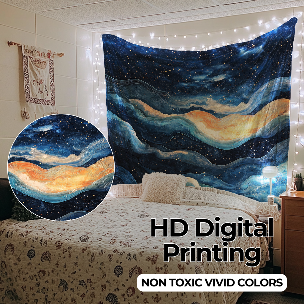 COSMIC WAVES WALL TAPESTRY