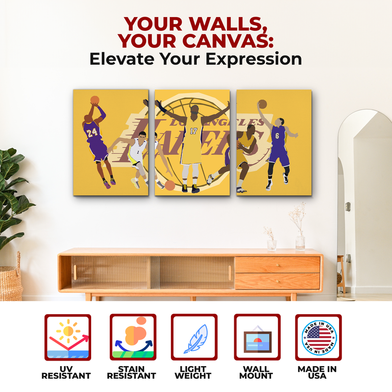 LAKERS MINIMALIST WALL CANVAS