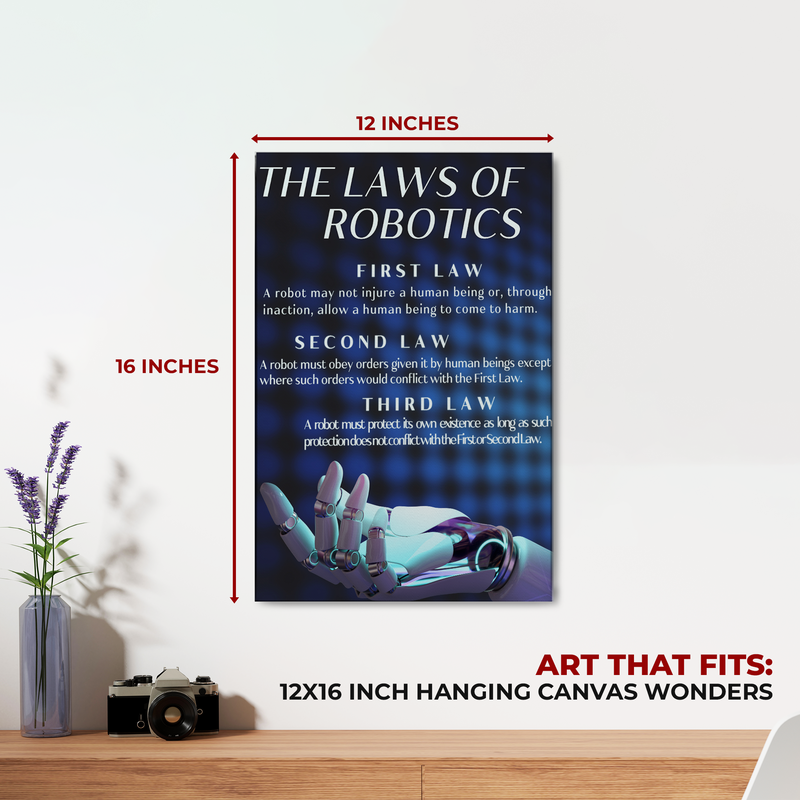LAWS OF ROBOTICS WALL CANVAS DECOR