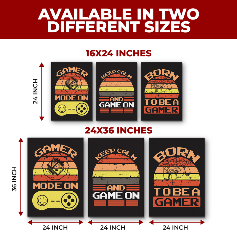 KEEP CALM & GAME ON CANVAS DECOR