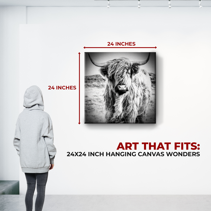 HIGHLAND COW CANVAS DECOR