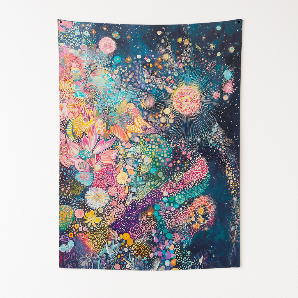 COSMIC BLOOM WALL TAPESTRY