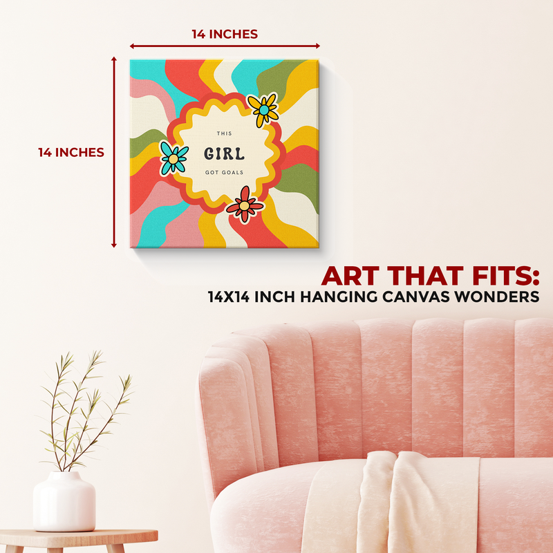 THIS GIRL GOT GOALS DECOR CANVAS