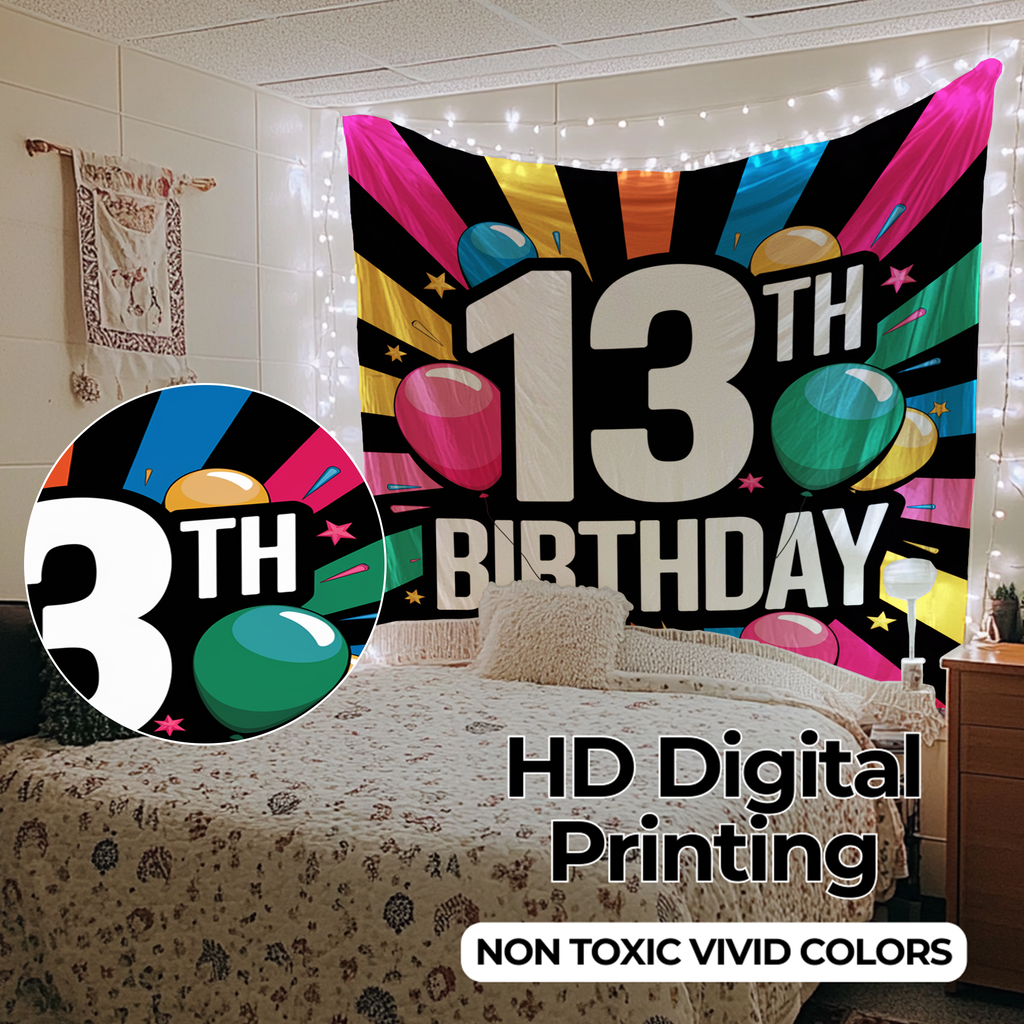 13TH BIRTHDAY WALL TAPESTRY