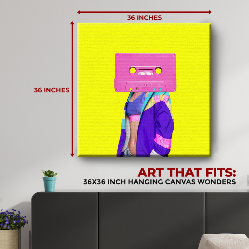FASHION RETRO CASSETTE DECOR CANVAS
