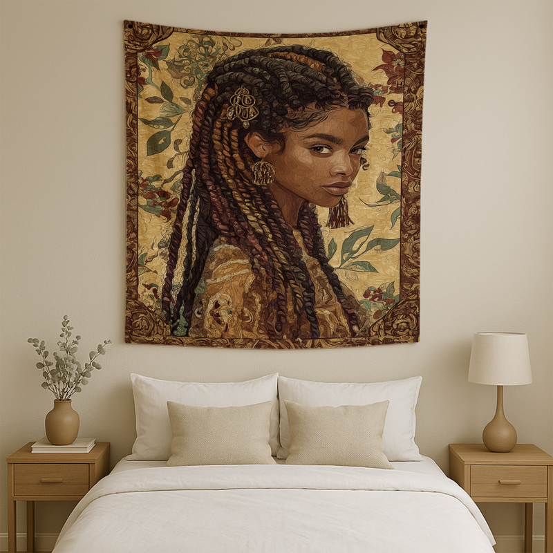 BRAIDS, CURLS & CULTURE WALL TAPESTRY