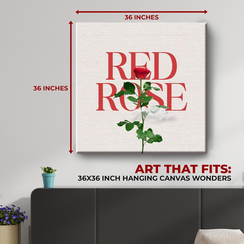 RED ROSE CANVAS DECOR