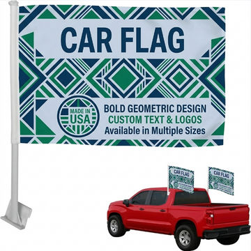 DC Custom Car Flag Pole Window Custom Flag with Picture