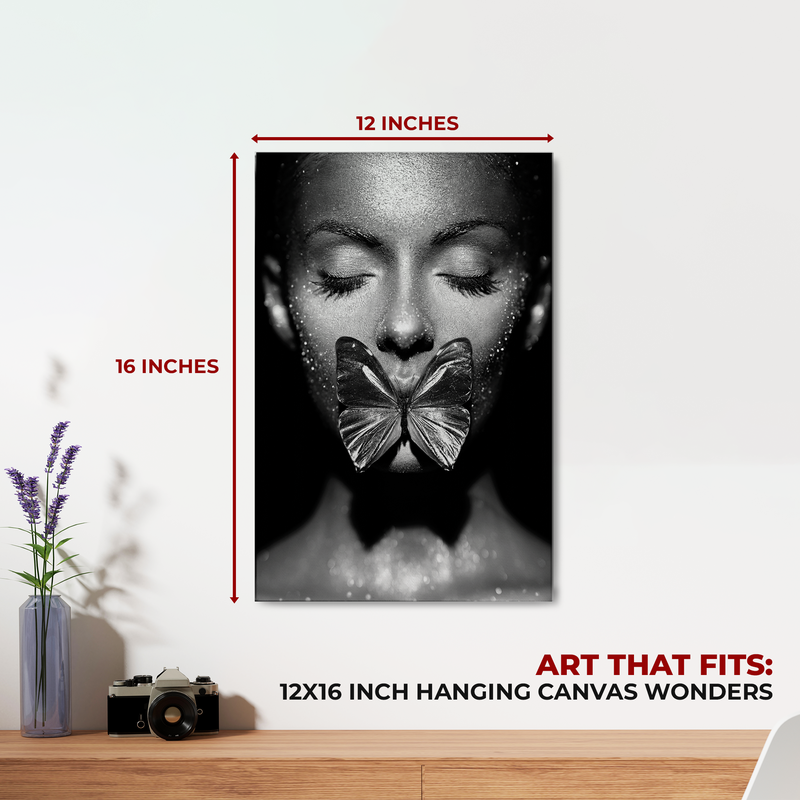 WOMEN & BUTTERFLY CANVAS DECOR