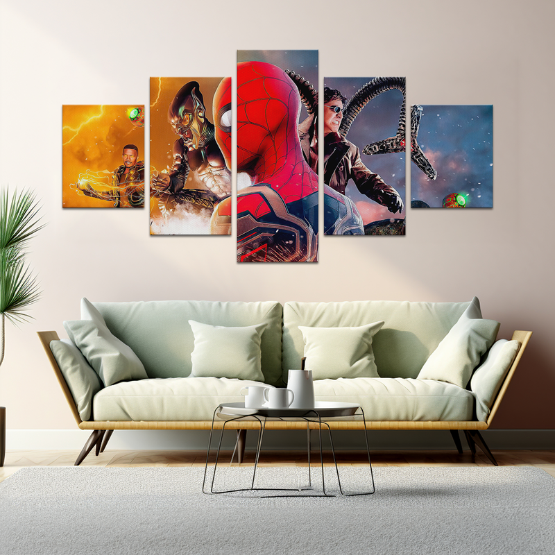 SPIDERMAN & ENEMIES WALL CANVAS